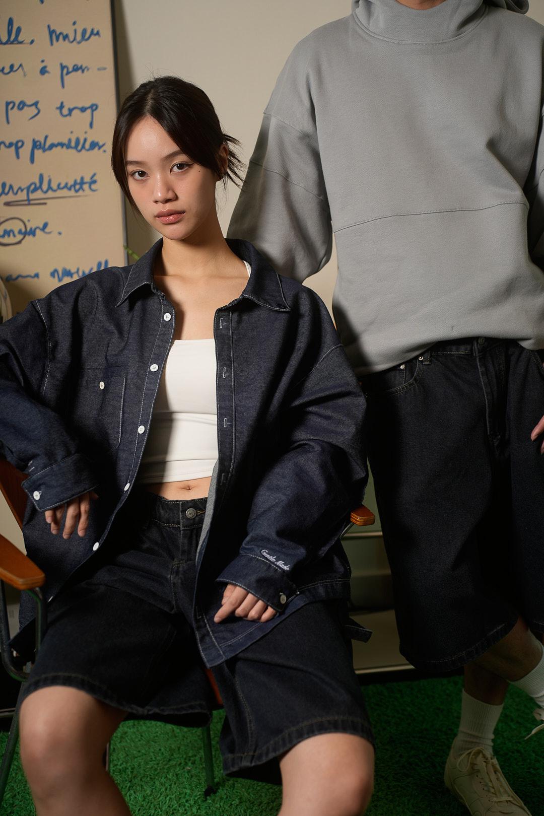 Denim Pleat Shirt (PRE-ORDER)