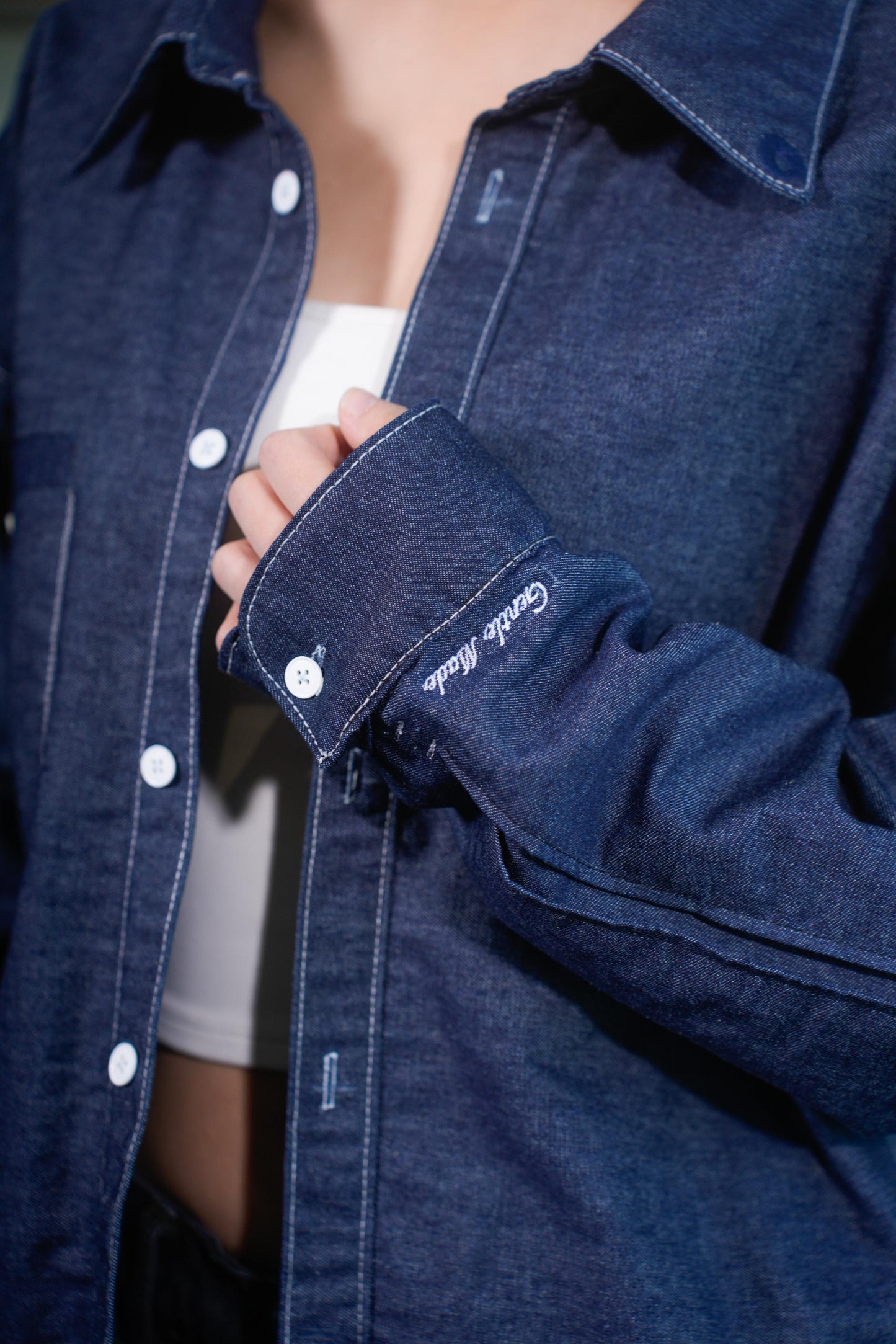 Denim Pleat Shirt (PRE-ORDER)