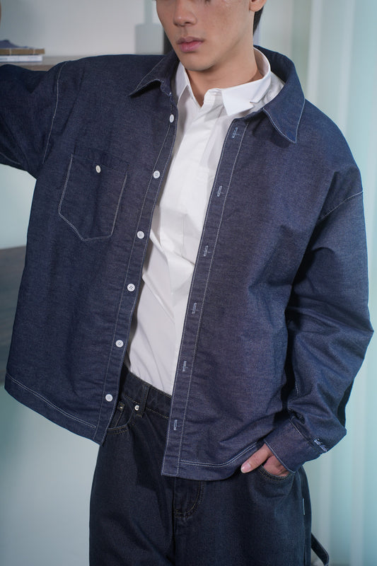 Denim Pleat Shirt (PRE-ORDER)
