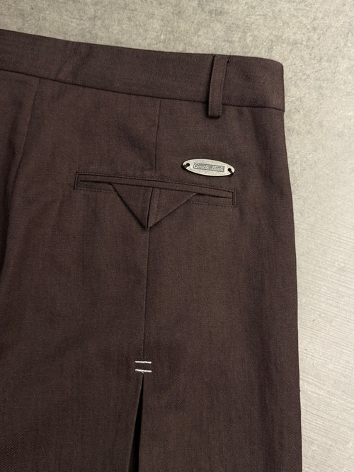 Double Pleated Pants - Dark Brown (Pre-Order)